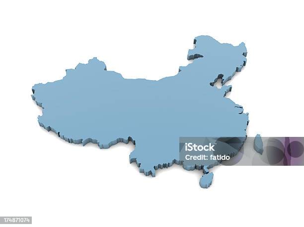 Mapa De China Foto de stock y más banco de imágenes de Contorno - Contorno, Mapa, China