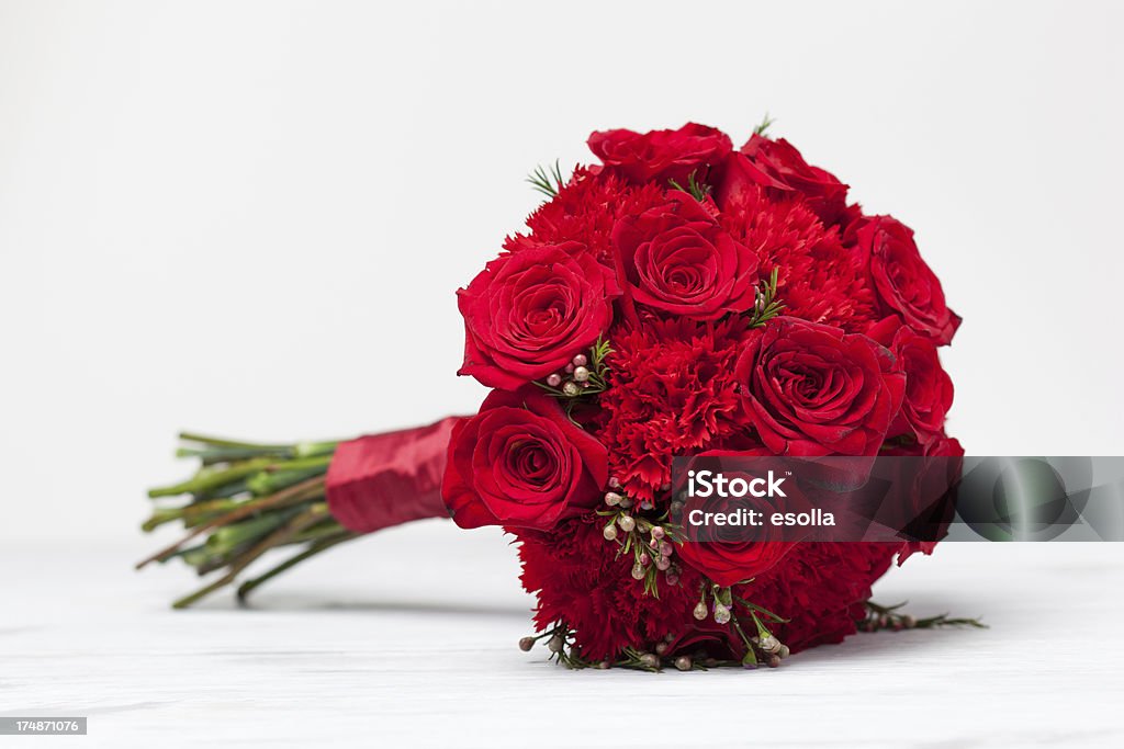 Red bouquet de mariage - Photo de Bouquet de fleurs libre de droits