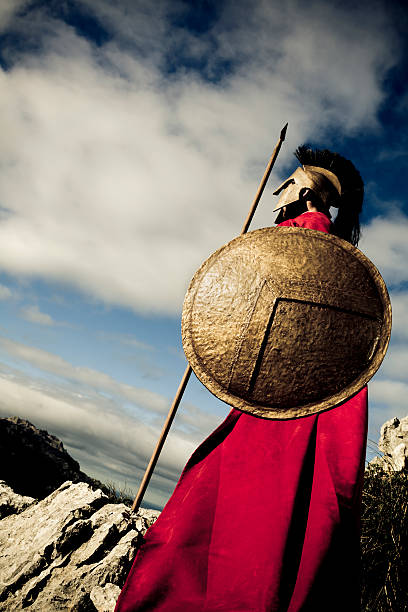 istock Side view of Spartan warrior 174871208