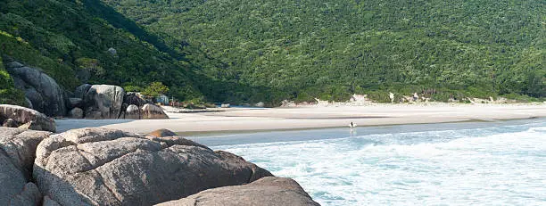 "Tropical beach in Brazil, Florianopolis (Beach of the Shipwrecked). Related:"