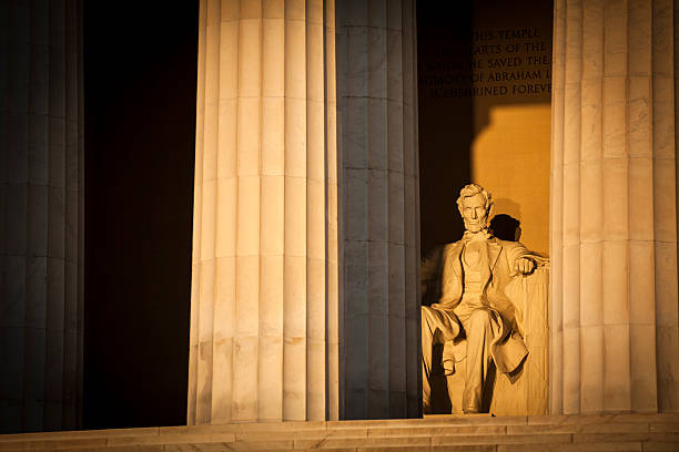 링컨 군인기념 - abraham lincoln washington dc statue president 뉴스 사진 이미지