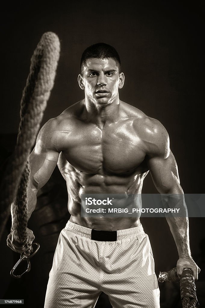 Crossfit kämpfen Seil Training - Lizenzfrei Aktiver Lebensstil Stock-Foto