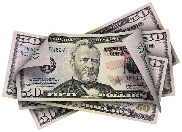 pięćdziesiąt dolarów banknotów - symbol president ulysses s grant usa zdjęcia i obrazy z banku zdjęć