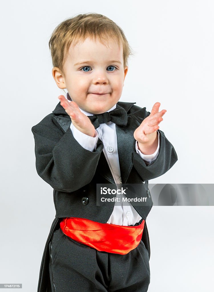 Happy kid aplaudir sus manos - Foto de stock de Alegre libre de derechos