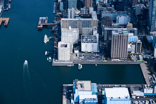 Urban landscape of the bay.