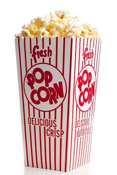 Fresh Popcorn Box Isolated stock photo