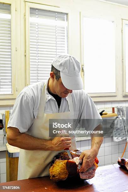 Butcher Desossa Presunto Cozido - Fotografias de stock e mais imagens de 30-34 Anos - 30-34 Anos, 30-39 Anos, Adulto