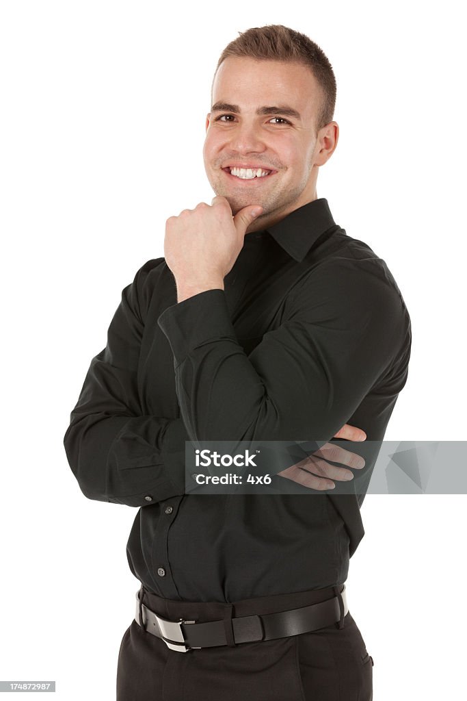 Uomo d'affari sorridenti - Foto stock royalty-free di Abbigliamento elegante