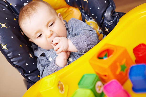 istock Little boy learning in child`s seat. 174873030