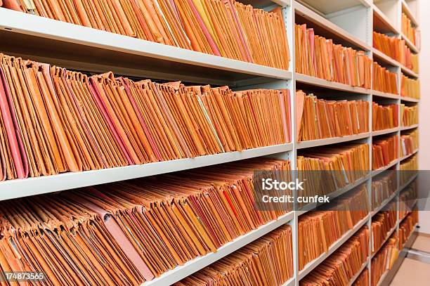 Old Files Stock Photo - Download Image Now - Archives, Arranging, Bookshelf