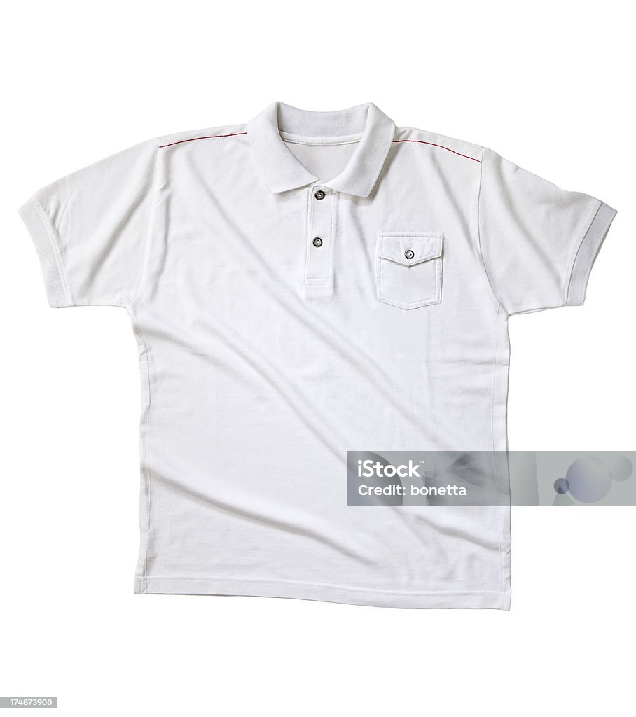 Frente de un polo y camiseta blancas limpias - Foto de stock de A la moda libre de derechos