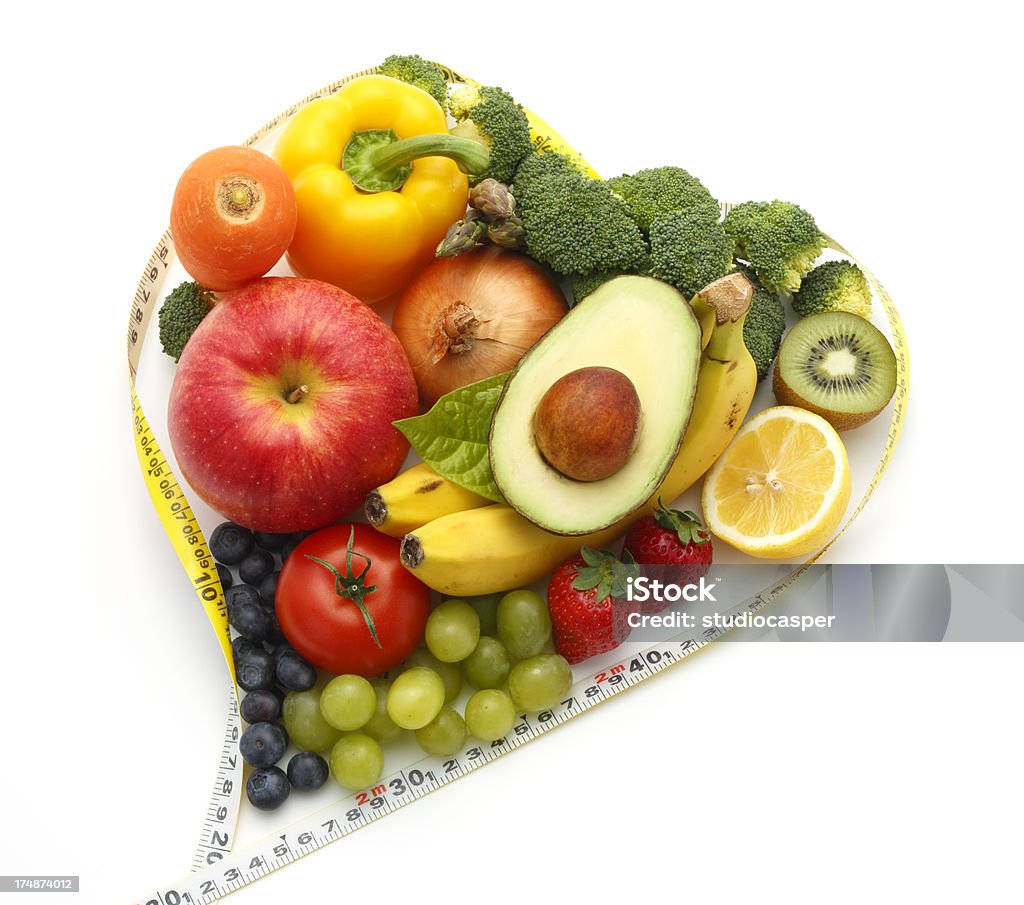 ヘルシーな野菜や果物（ダイエットコンセプト） - 運動するのロイヤリティフリーストックフォト