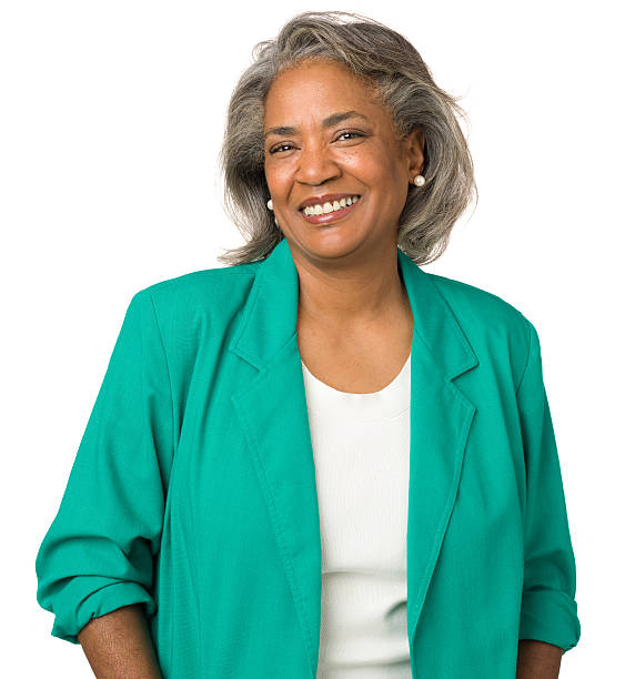 istock Cheerful Mature Woman Smiling Portrait 174874184