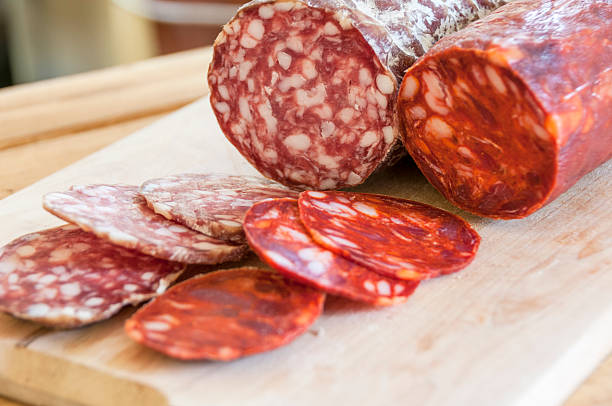 istock Salami And Chorizo Sausages 174874522