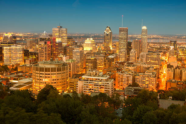 istock City skyline at night, Montreal, Canada 174874636