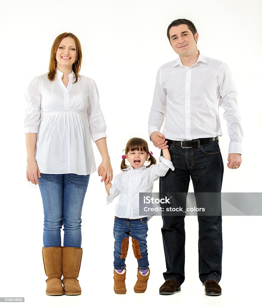Famiglia su bianco - Foto stock royalty-free di 2-3 anni