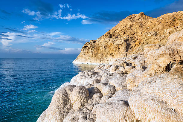 istock Dead Sea / Jordan - Salt Rocky Coastline 174875132