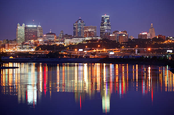 캔자스 시티, 미주리 - kansas city missouri city skyline built structure 뉴스 사진 이미지