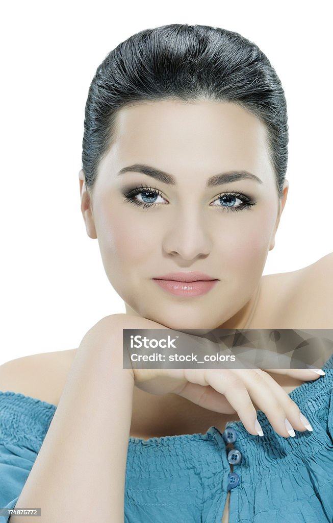 Donna sorridente - Foto stock royalty-free di Adulto