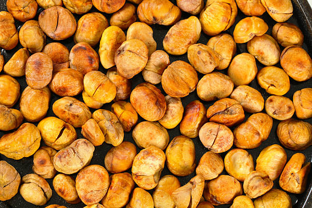 roasted chestnuts background