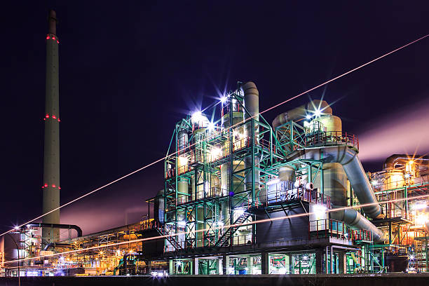 Industrie at twilight stock photo