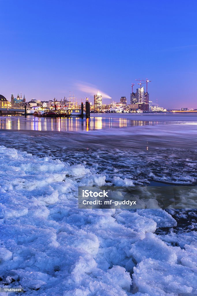 Hamburg harbour sur glace, le Philharmonie de l'Elbe - Photo de Hambourg libre de droits