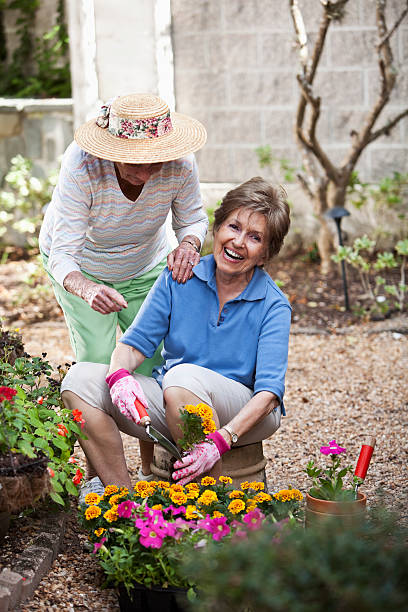istock Elderly women gardening 174877591