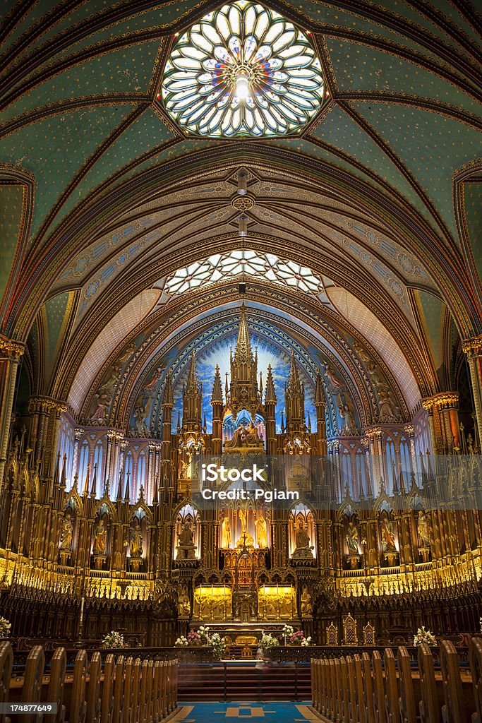 Basílica de Notre Dame - Foto de stock de Altar royalty-free