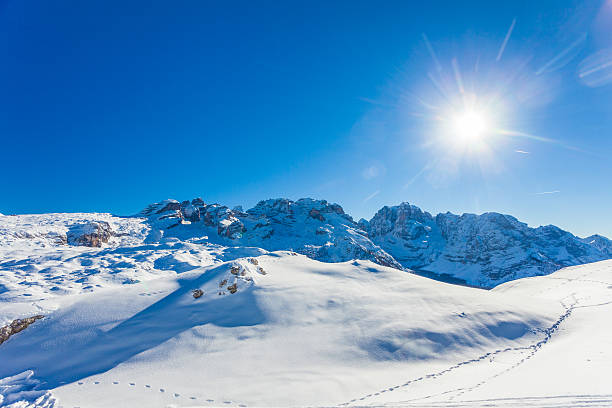 Snowy landscape of the Brenta National park