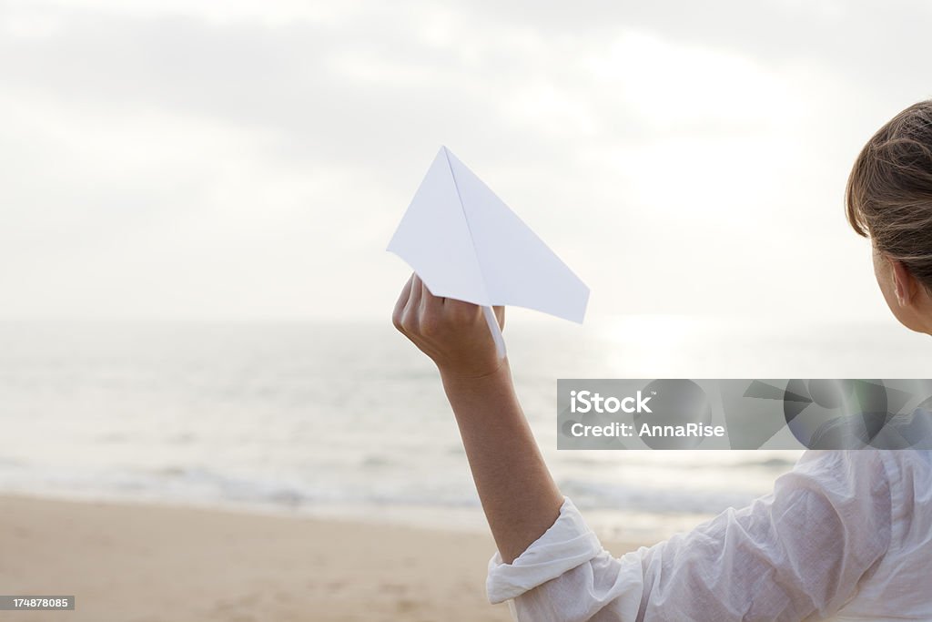 "immaginazione" - Foto stock royalty-free di Aeroplano di carta