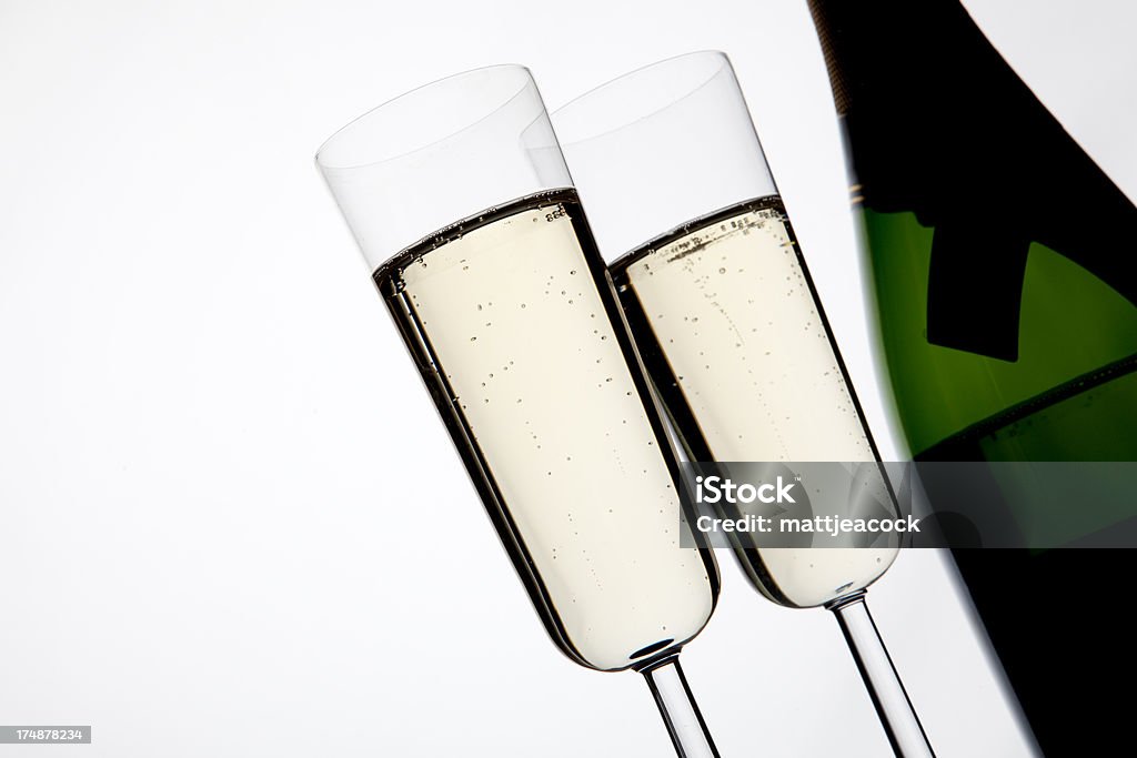 Zwei Gläser Champagner - Lizenzfrei Alkoholisches Getränk Stock-Foto