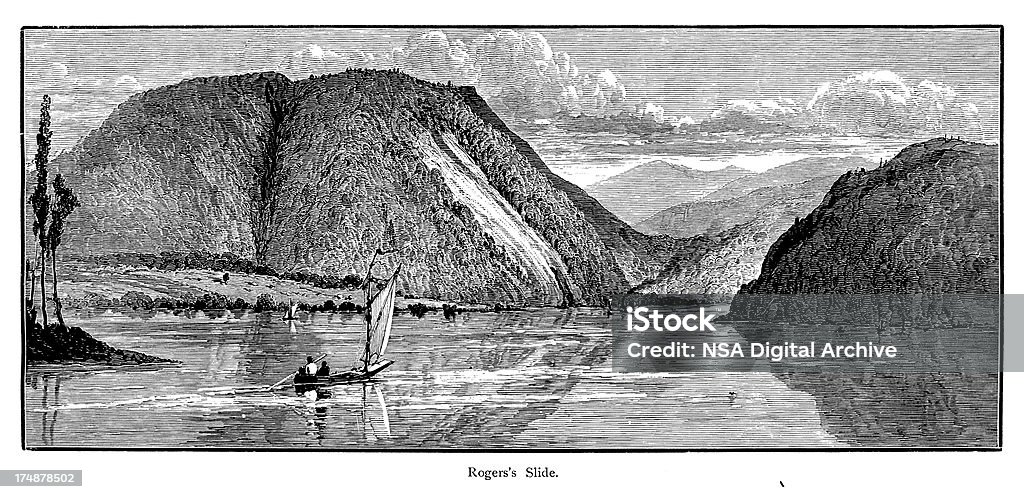 Rogers o Slide, Lake George, Nova York - Ilustração de Escorregar royalty-free