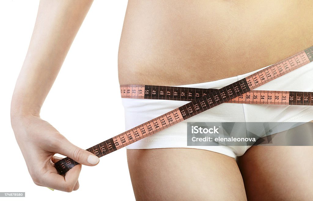 beauty concept beautiful female figure on a white background.Healthy lifestyles concept Abdomen Stock Photo