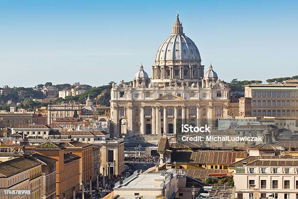 A Photo View Of St Peters Basilica At Vatican City Stock Photo - Download Image Now