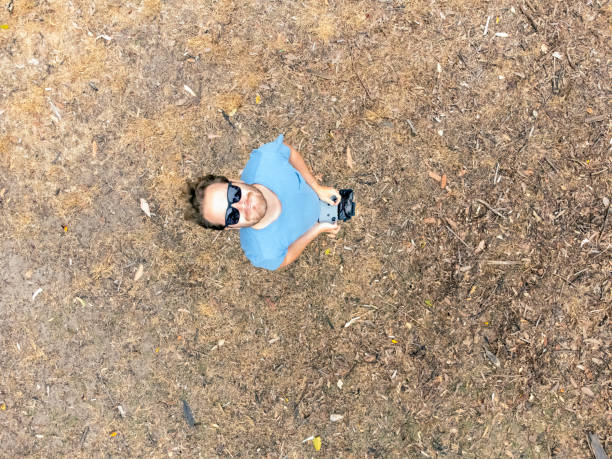 istock Self portrait of young male Drone pilot, background with copy space 1748794786
