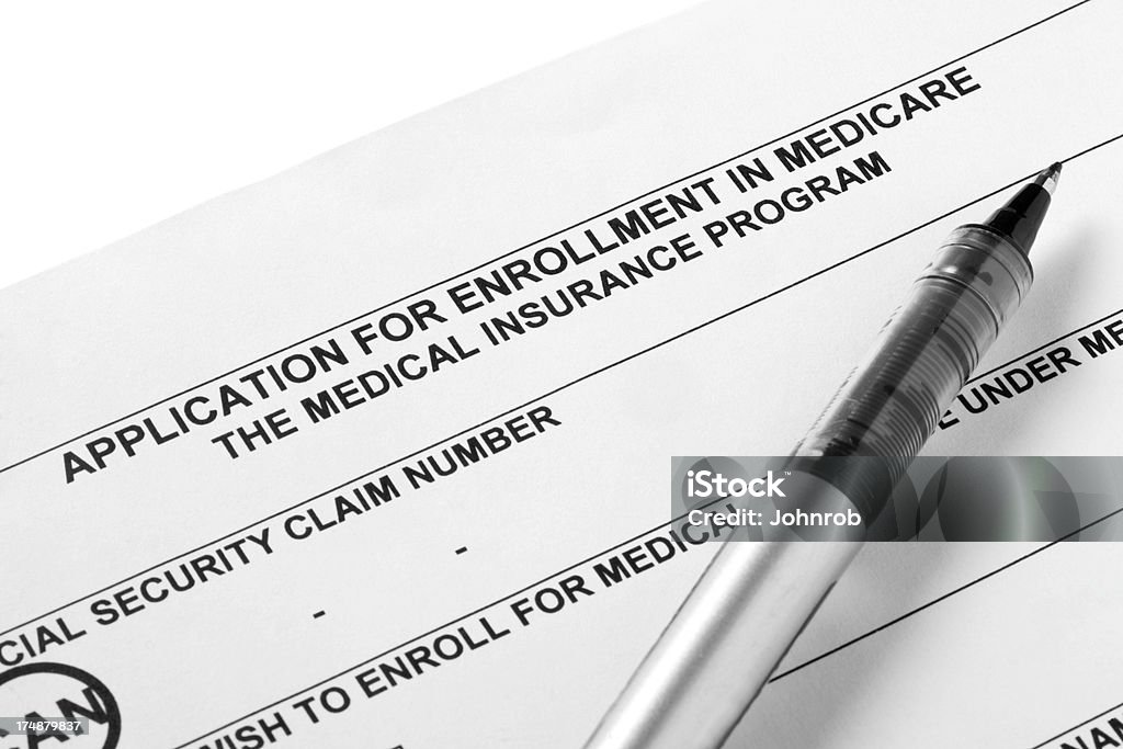 Medicare aplicação com caneta - Foto de stock de Autoridade royalty-free