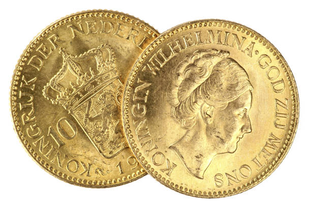 istock Dutch Wilhelmina gold coins 1748799713