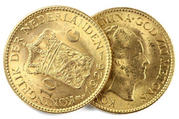 istock Dutch Wilhelmina gold coins 1748799728