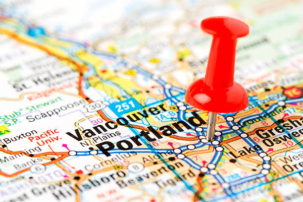 istock US capital cities on map series: Portland, Oregon 174880009