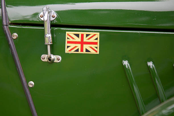 istock Close up of a british classic car 174880022
