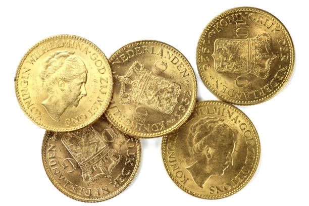 istock Dutch Wilhelmina gold coins 1748801346