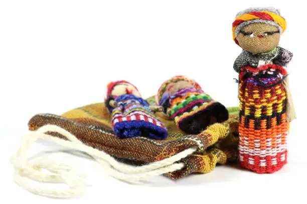 Photo of traditional worry dolls made in Guatemala