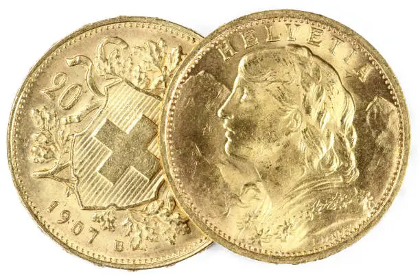 Photo of Swiss Vreneli gold coins