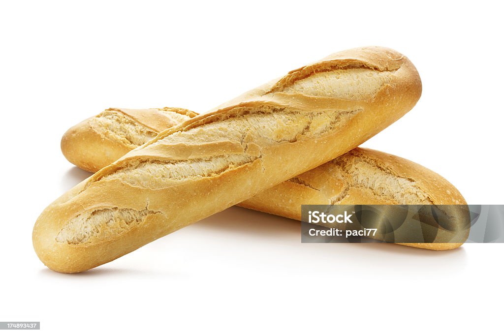 Due Baguette con Clipping Path - Foto stock royalty-free di Baguette