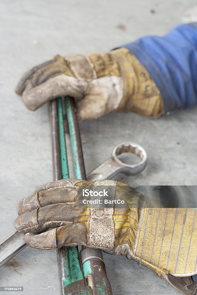 Construction worker with wrench If you want more images with a construction worker (with tools) please click here. Blue-collar Worker Stock Photo