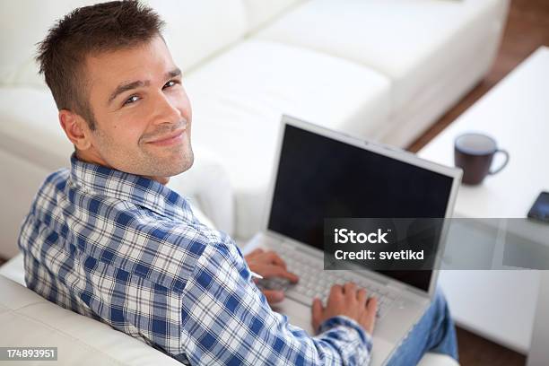 Young Men With Laptop Stock Photo - Download Image Now - 20-29 Years, 30-39 Years, Adult