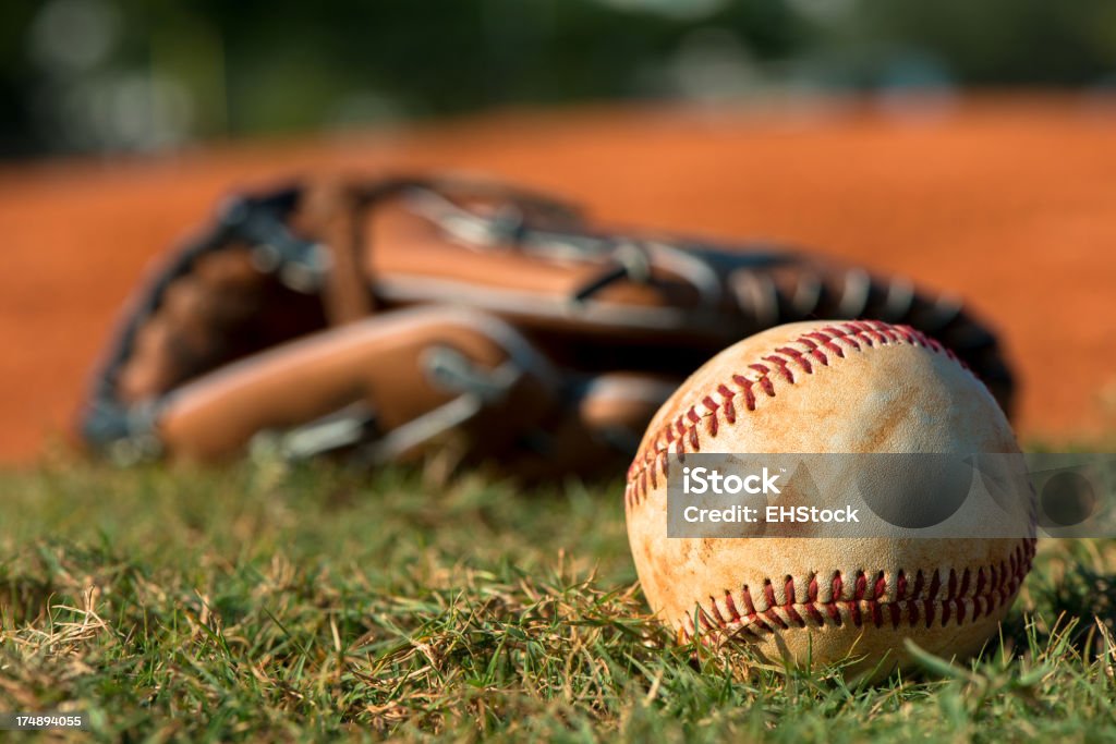 Rękawica Baseball Piłka Rękawiczka z - Zbiór zdjęć royalty-free (Baseball)