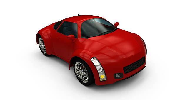 istock Sport red car on white background 174894438