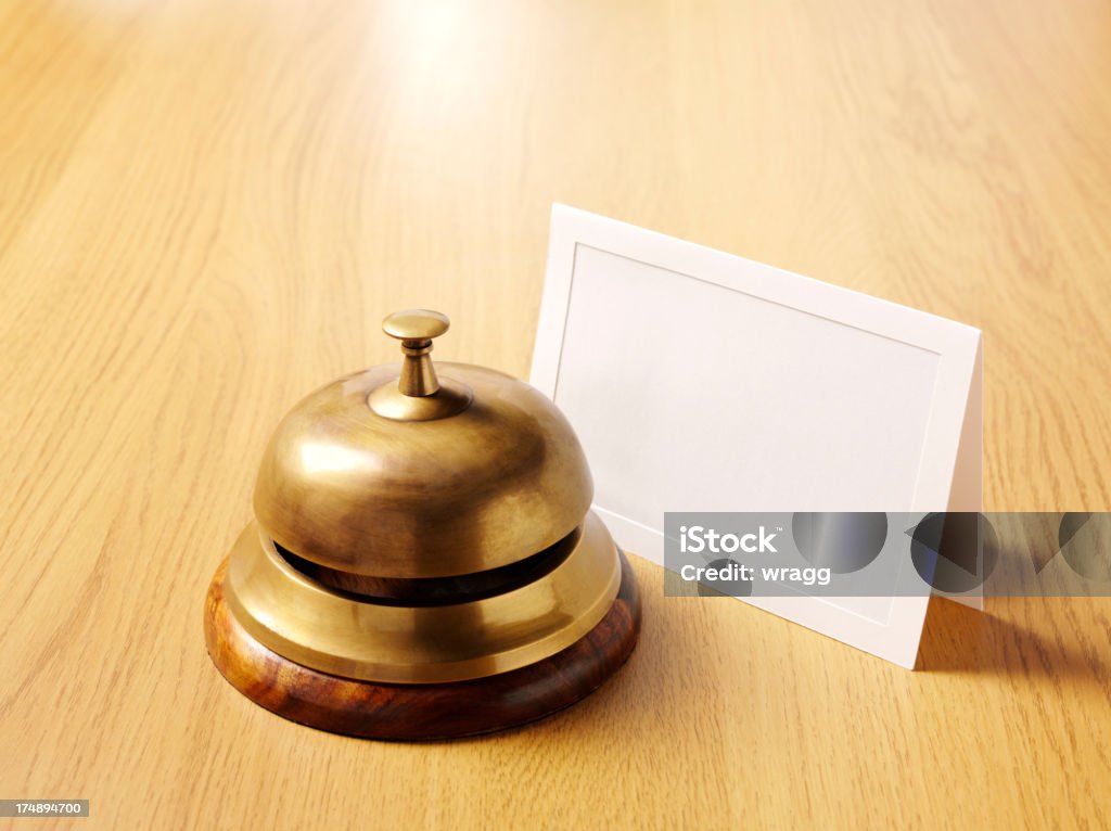 Cartão em branco com um Porteiro Bell - Royalty-free Espaço Vazio Foto de stock