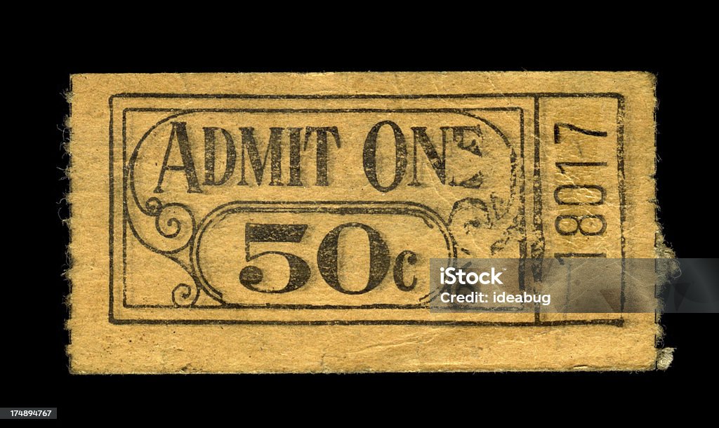 Grunge Vintage billet - Photo de Ticket libre de droits